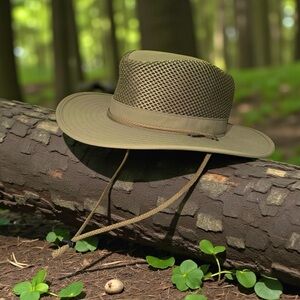 REI Men’s Olive Green Safari Explorer Drawstring Hat NWOT Size Medium